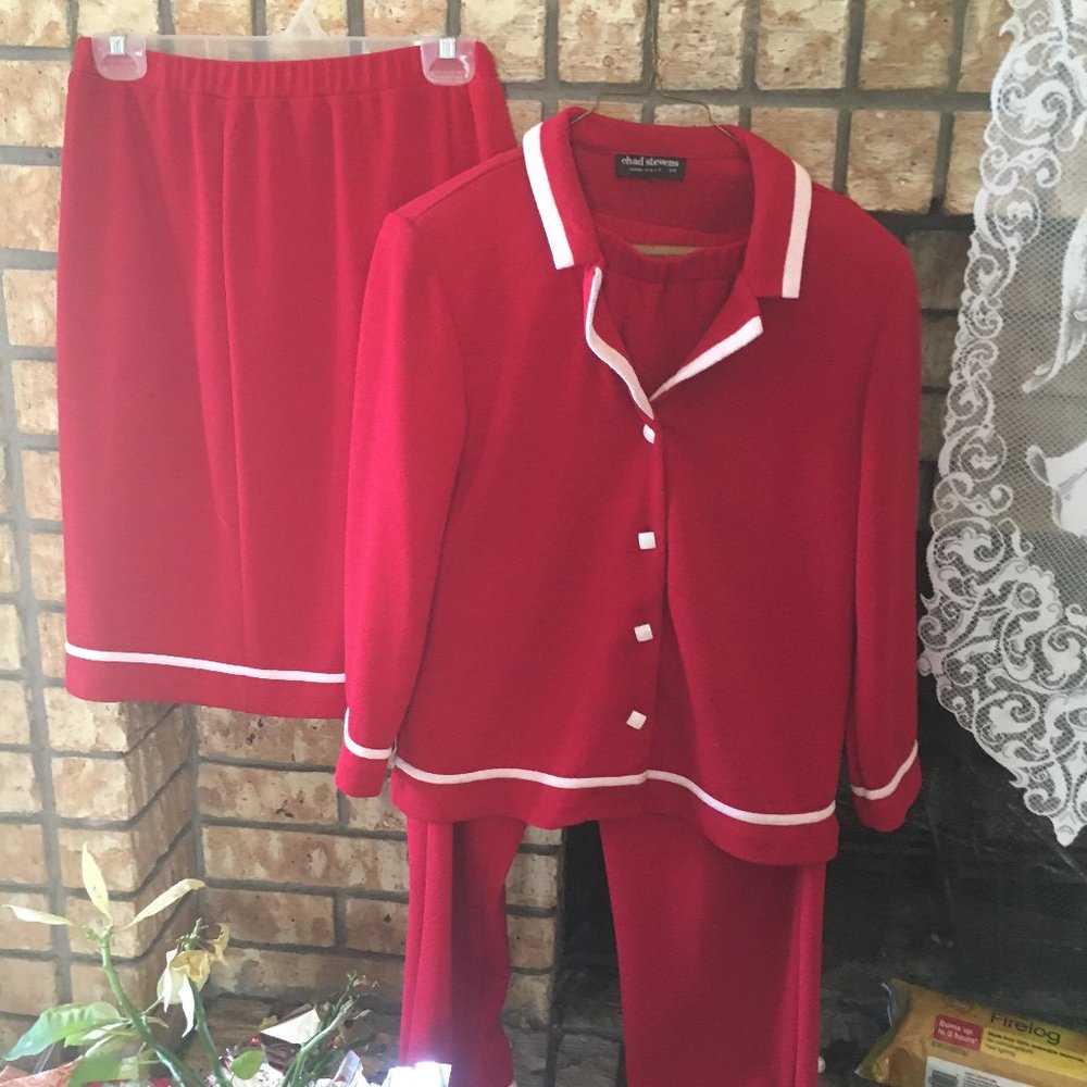 3 piece made in America suit, skirt, pants and jac